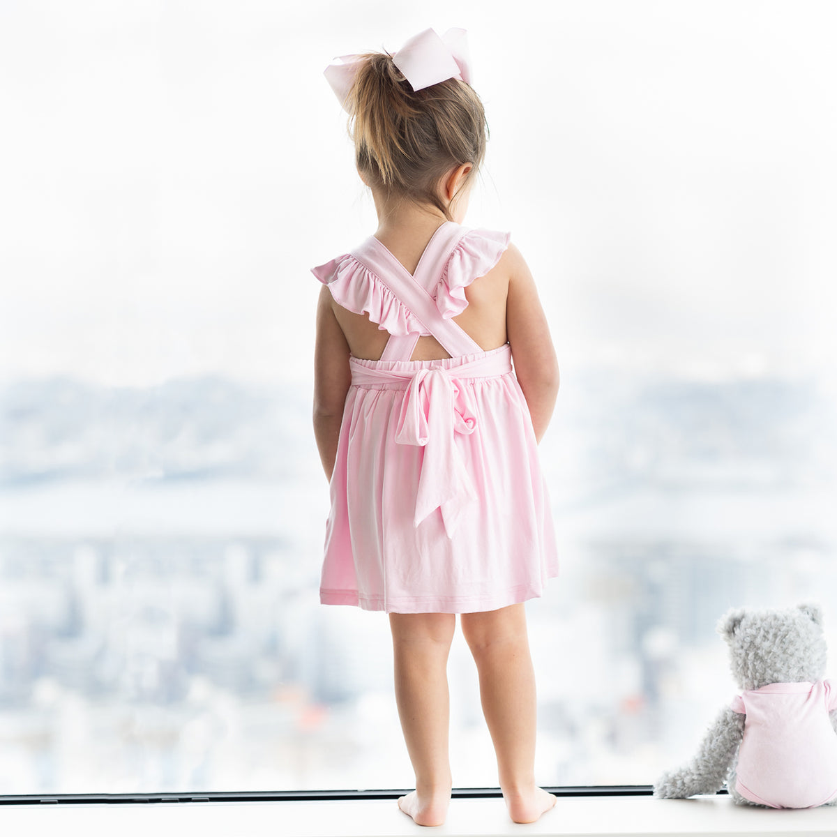 Girls Beautiful Bows Bamboo Dress main image 1