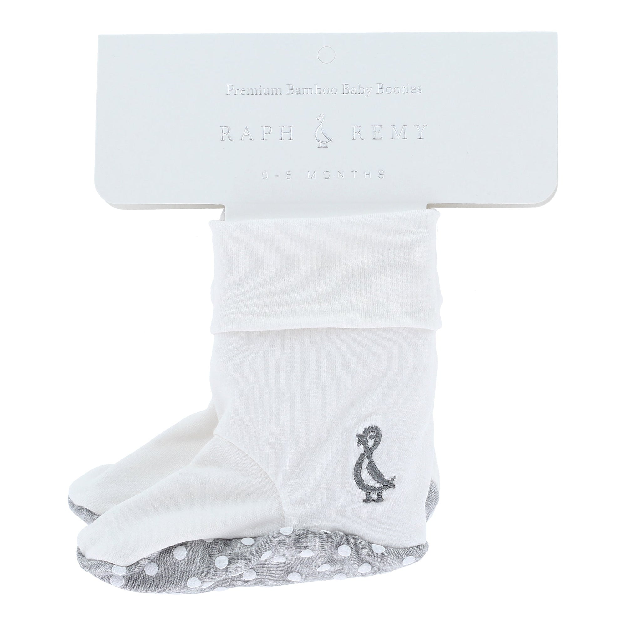 Detailed view bamboo baby booties breathable material