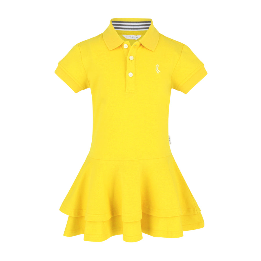 Premium Collared Dresses | 2-5 years - Yellow