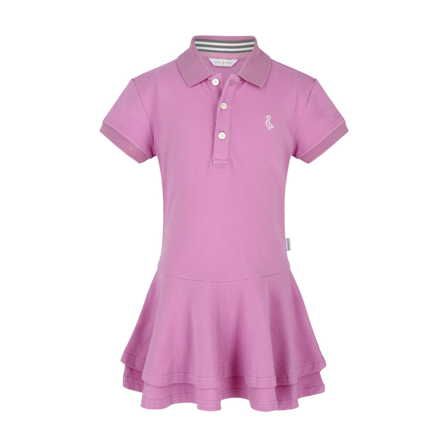 Premium Collared Dresses | 2-5 years - Bright Mauve