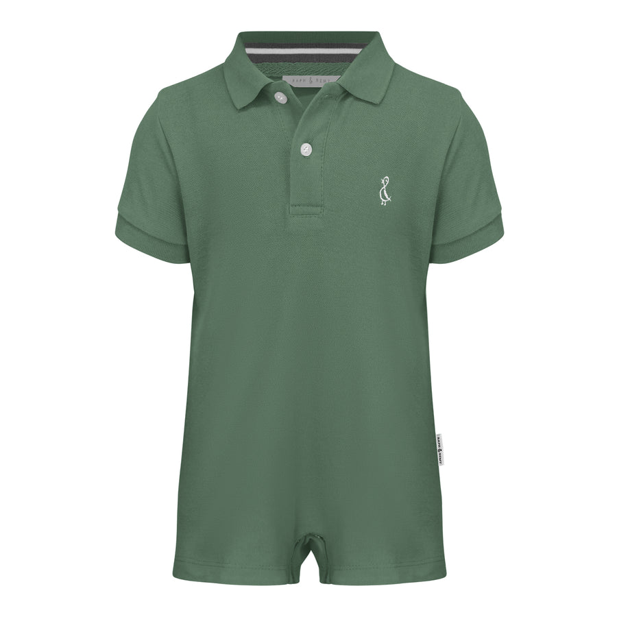 RAPH&REMY® Premium Collared Romper in army green