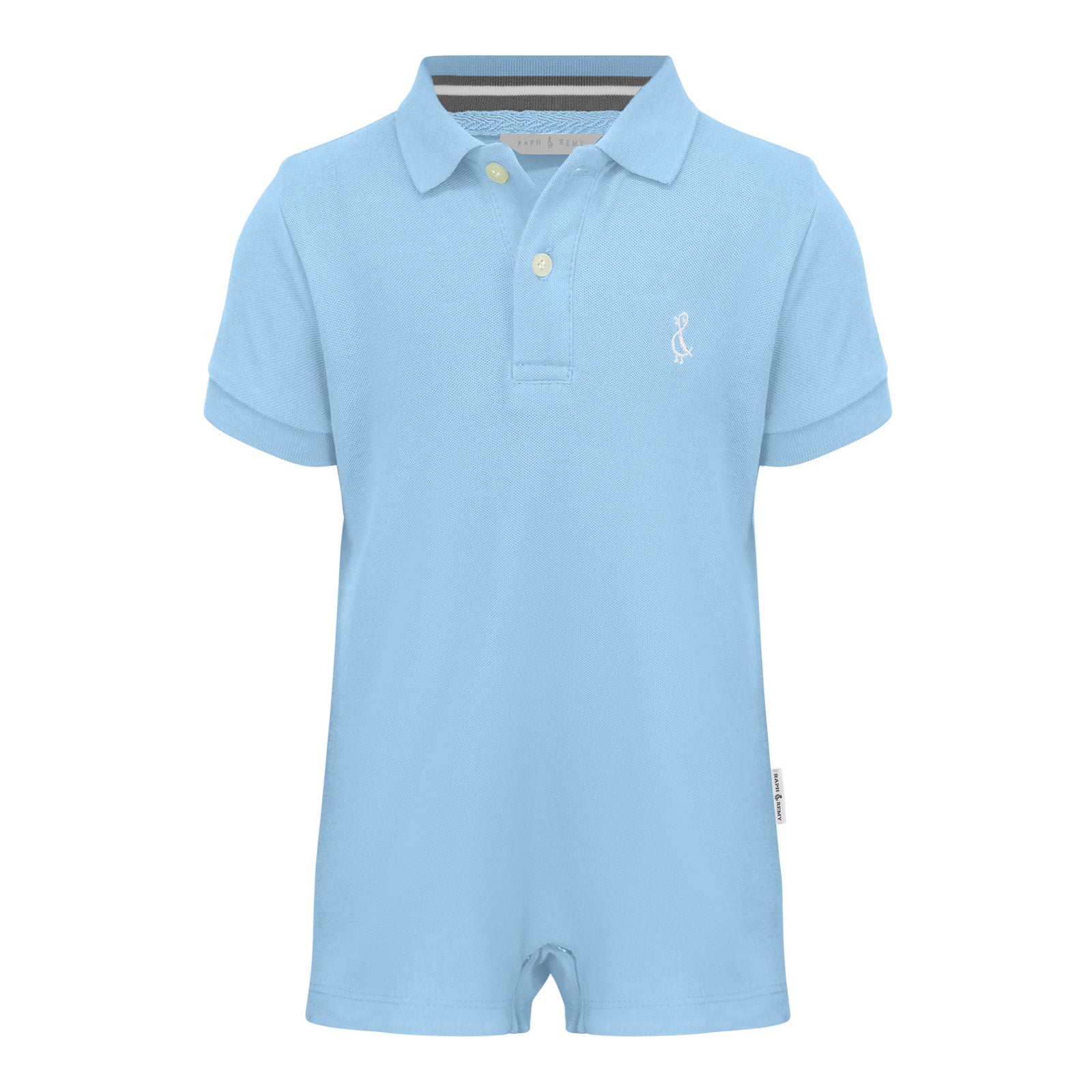 RAPH&REMY® Premium Collared Romper in sky blue