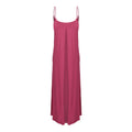 A sangria color bamboo low back maxi dress with adjustable spaghetti straps and a flowy silhouette.