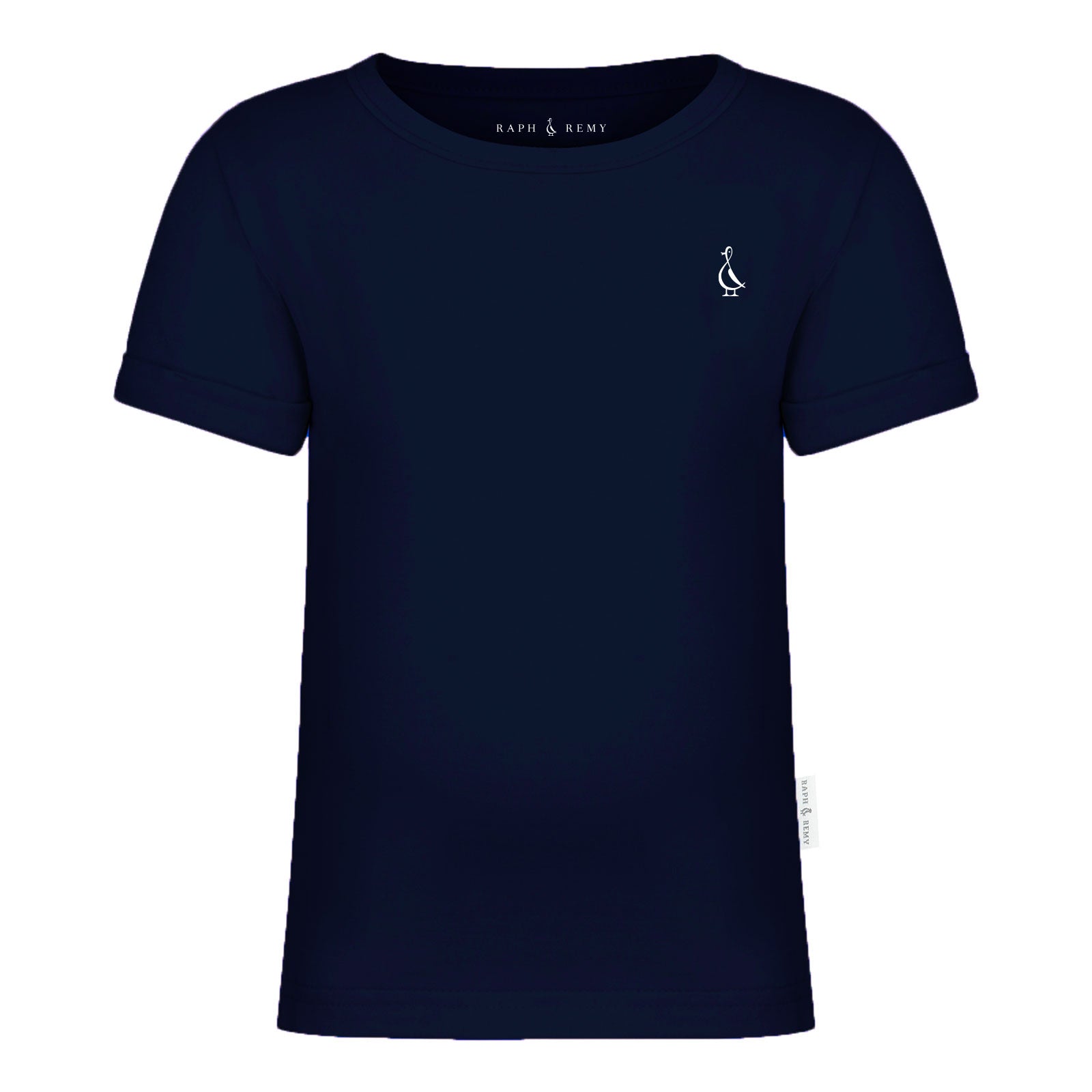 Soft Premium Bamboo Baby T-Shirt by RAPH&REMY® in Navy Blue.