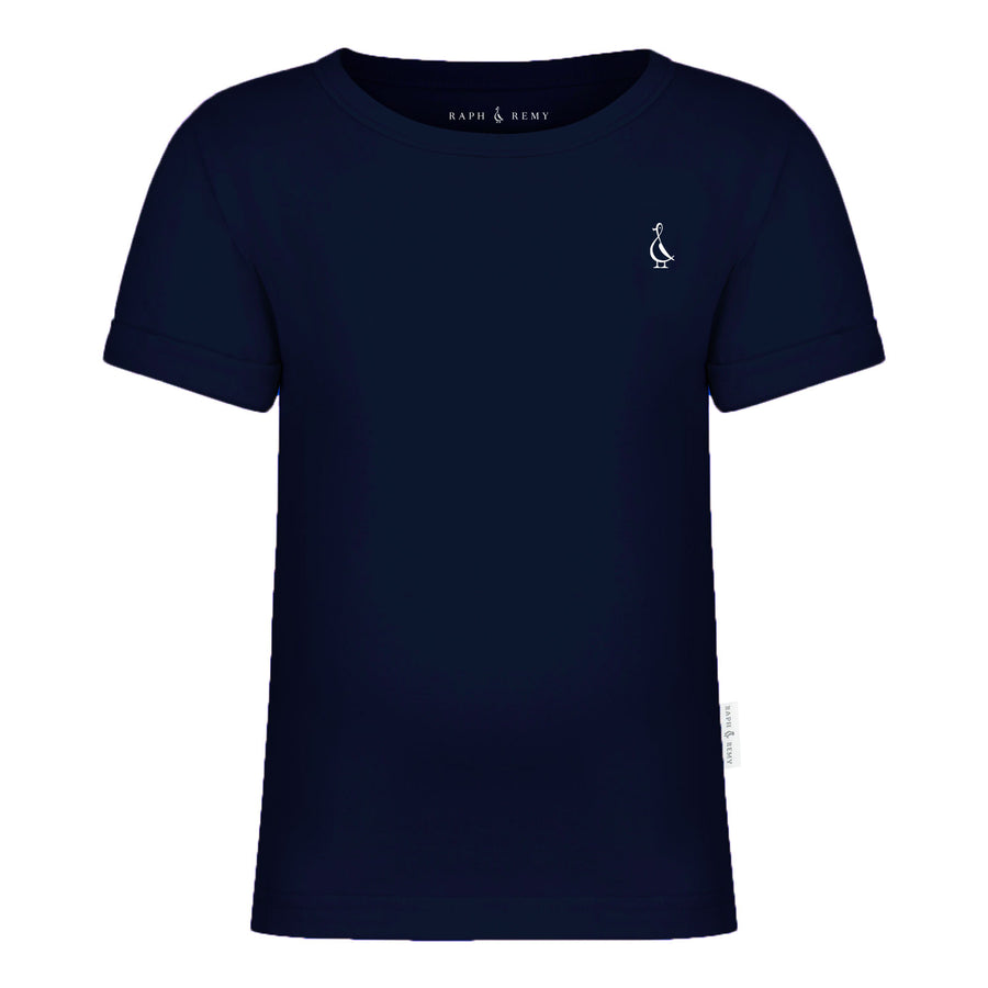 Soft Premium Bamboo Baby T-Shirt by RAPH&REMY® in Navy Blue.