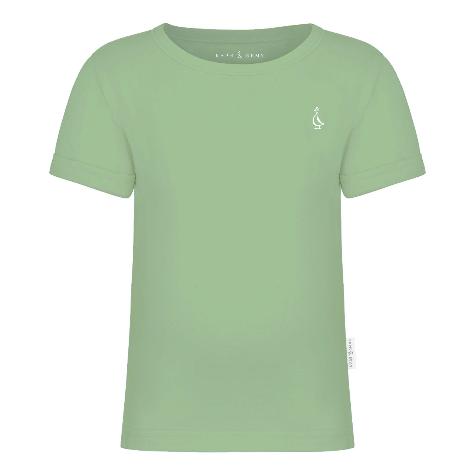 Soft Premium Bamboo Baby T-Shirt by RAPH&REMY® in Pistachio Green.