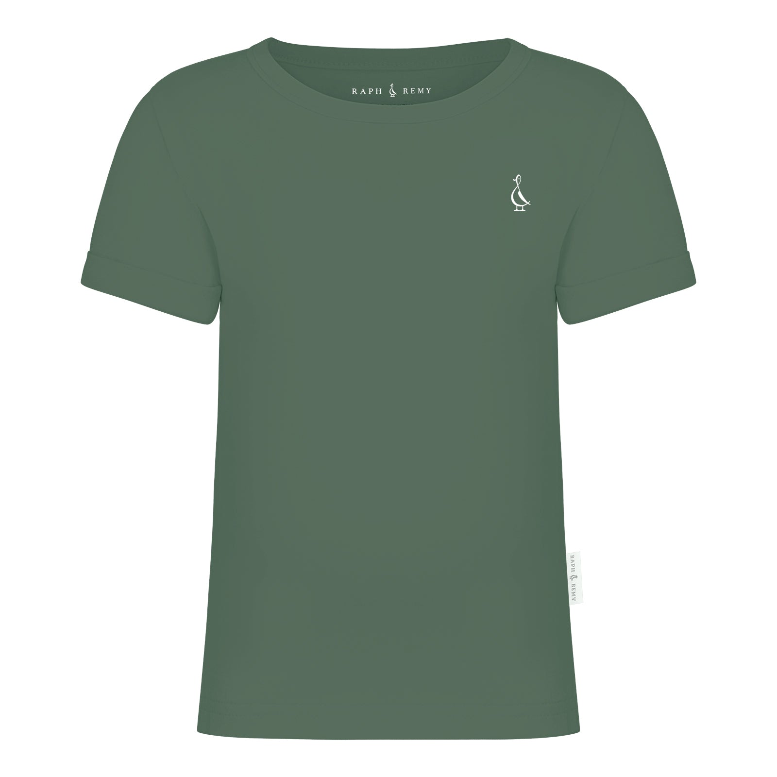 Soft Premium Bamboo Baby T-Shirt by RAPH&REMY® in Army Green.