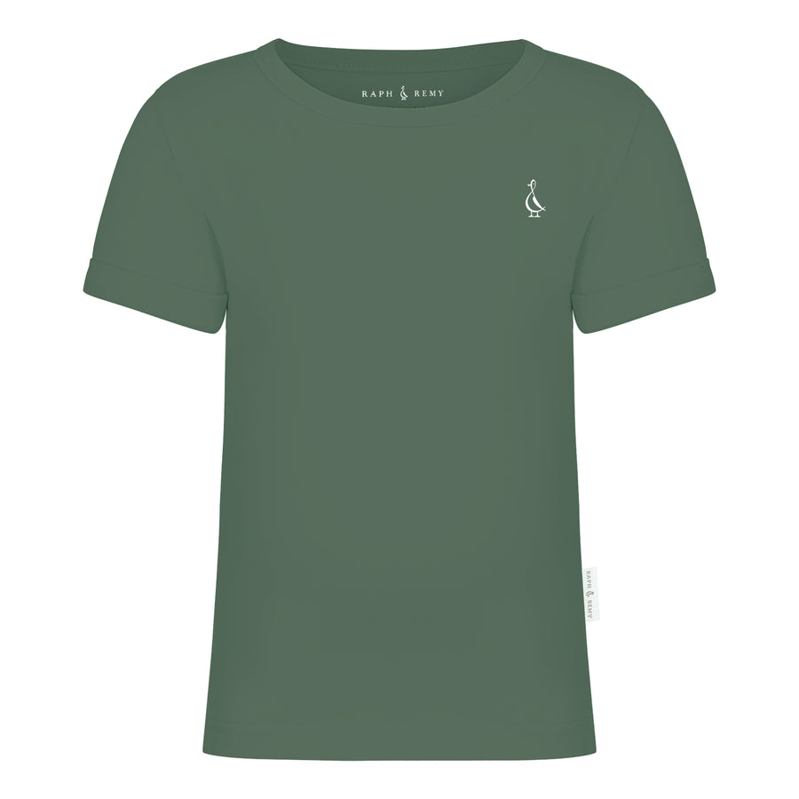 Soft Premium Bamboo Baby T-Shirt by RAPH&REMY® in Army Green.