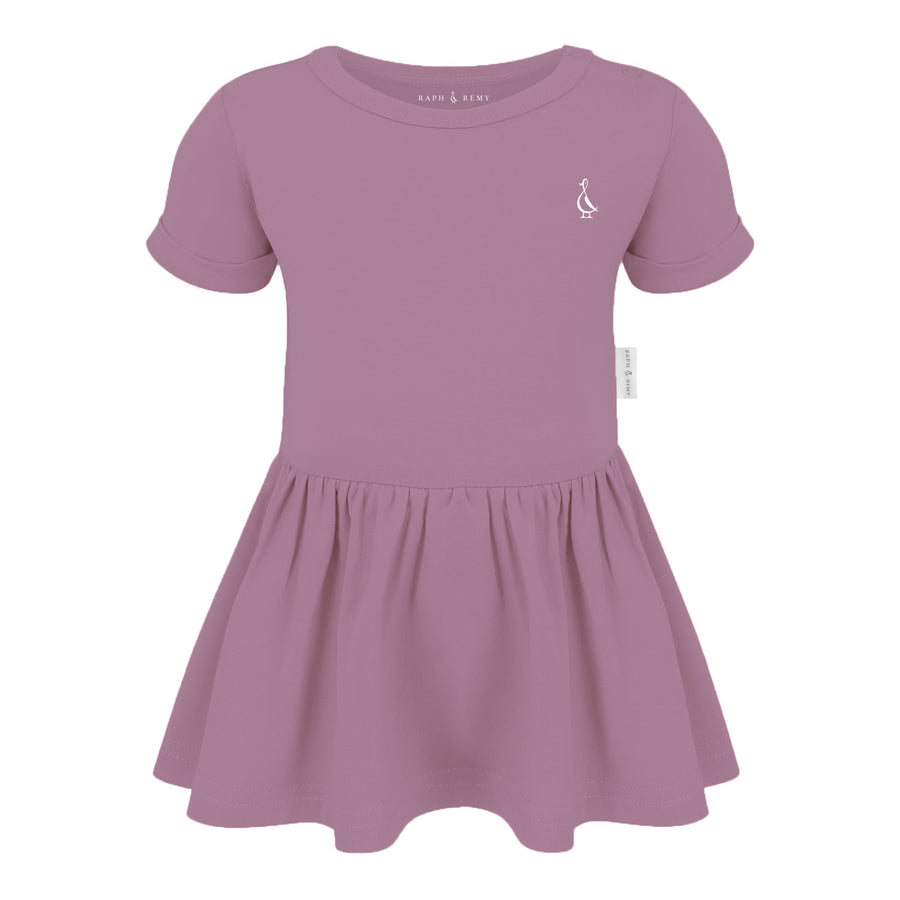 Premium Bamboo Baby Onesie Dress - Mauve