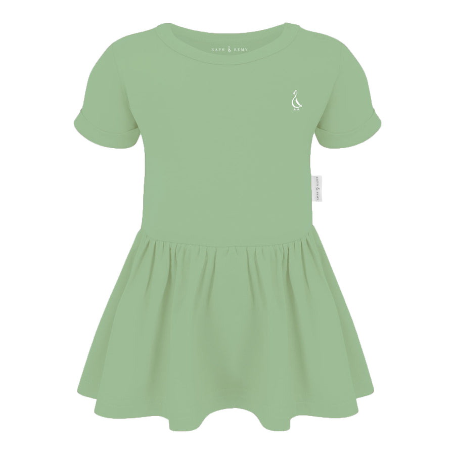 Sunset Premium Bamboo Baby Onesie Dress - Pistachio Green
