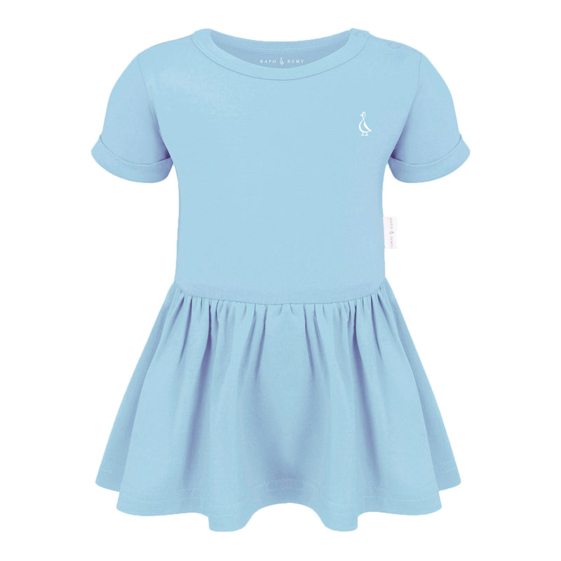 Premium Bamboo Baby Onesie Dress - Sky Blue