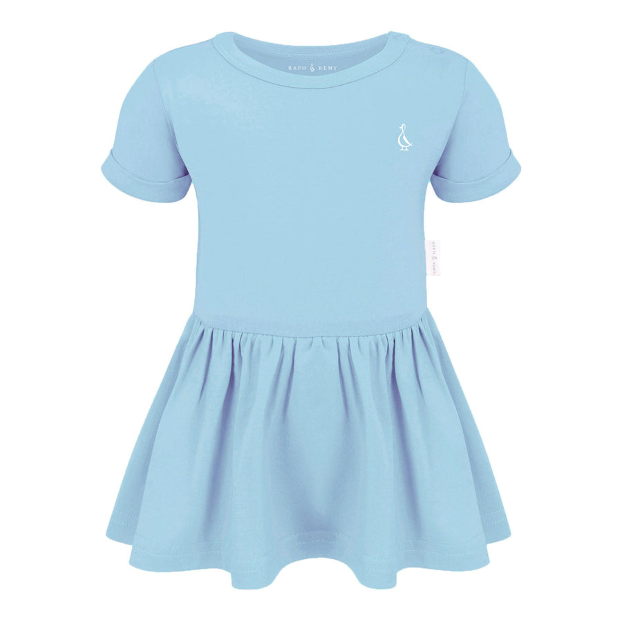 Premium Bamboo Baby Onesie Dress - Sky Blue
