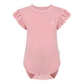 Premium Bamboo Frill Sleeve Baby Onesie - Dusty Pink