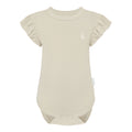Sunset Premium Bamboo Frill Sleeve Baby Onesie - Beige