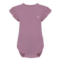 Premium Bamboo Frill Sleeve Baby Onesie - Mauve