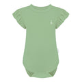 Sunset Premium Bamboo Frill Sleeve Baby Onesie - Pistachio Green