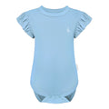 Premium Bamboo Frill Sleeve Baby Onesie - Sky Blue