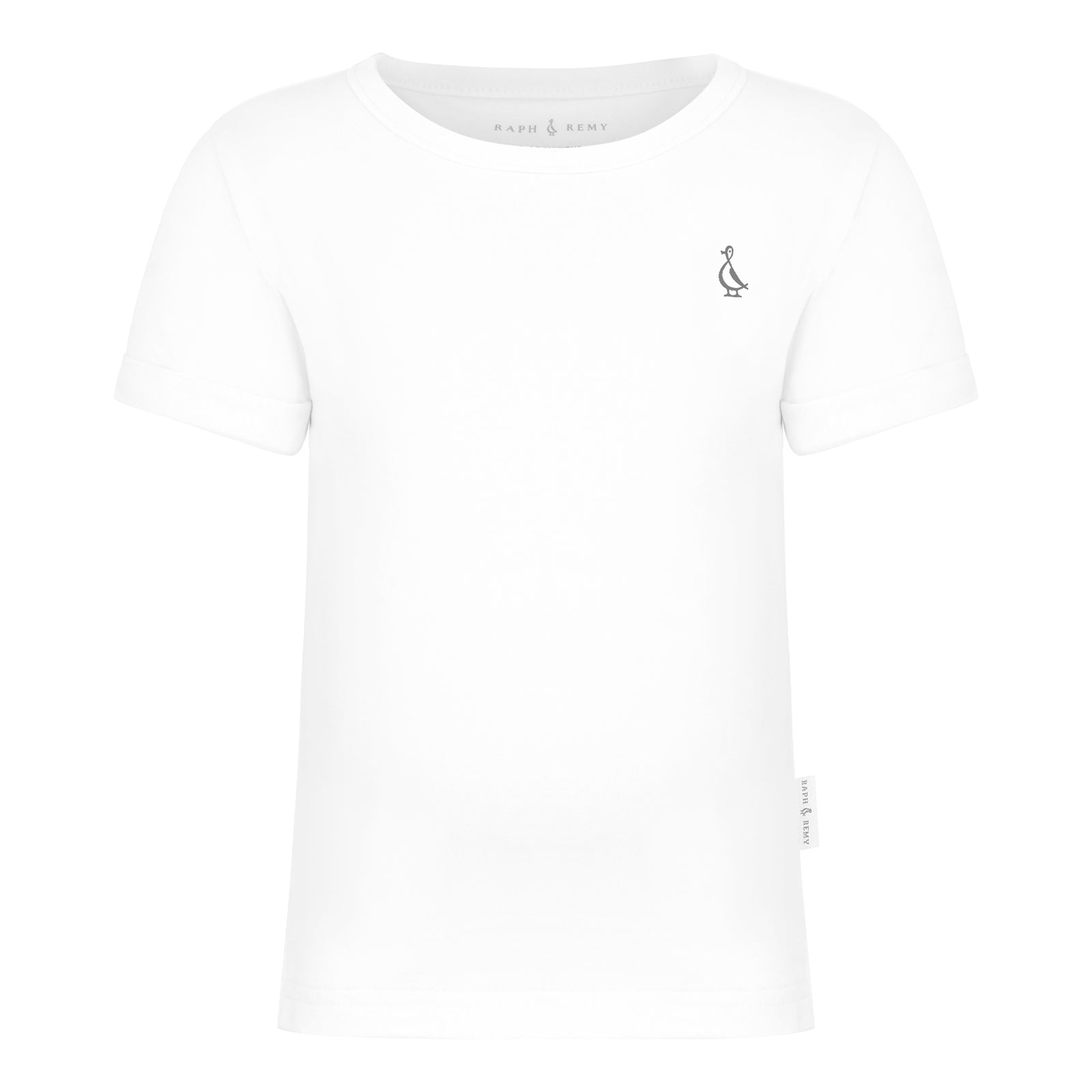 Soft Premium Bamboo Baby T-Shirt by RAPH&REMY® in White.