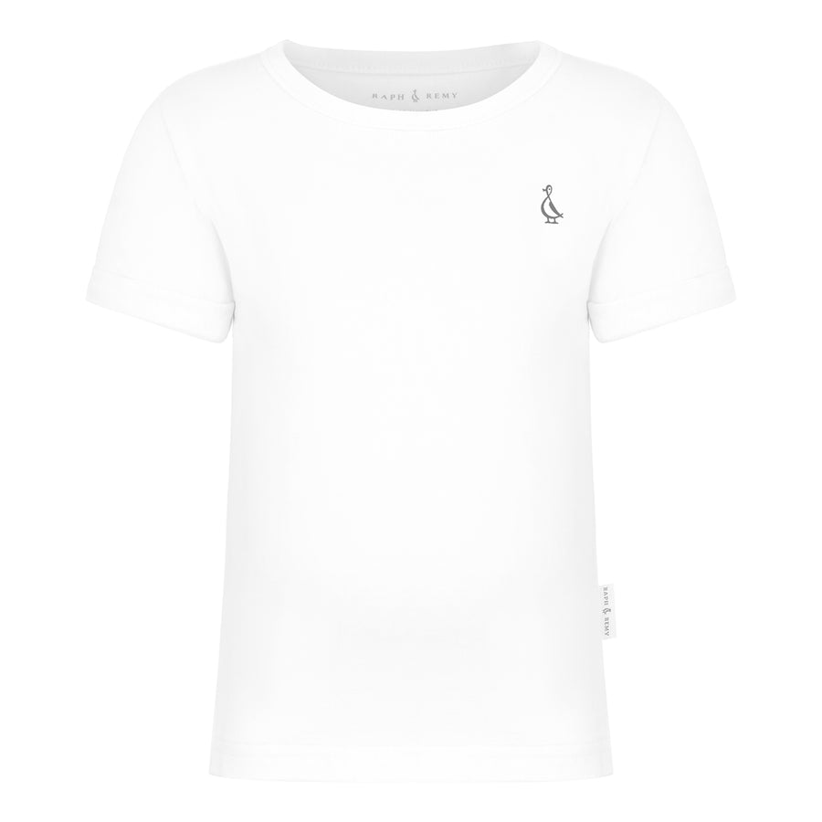 Soft Premium Bamboo Baby T-Shirt by RAPH&REMY® in White.