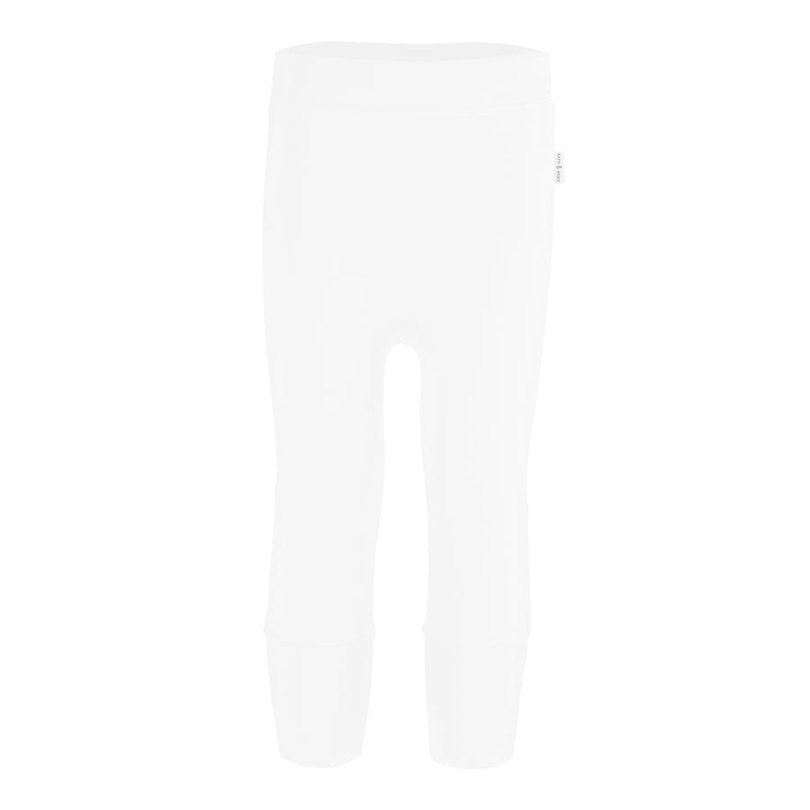 Premium Bamboo Baby Leggings by RAPH&REMY® in white.