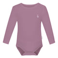 Premium Bamboo Long Sleeve Baby Onesie by RAPH&REMY® in mauve color.