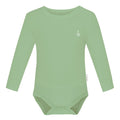 Premium Bamboo Long Sleeve Baby Onesie by RAPH&REMY® in pistachio green color.