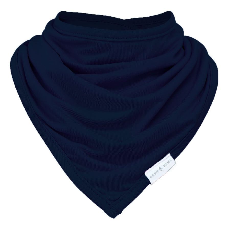 Premium Bamboo Bandana Bib - Navy Blue