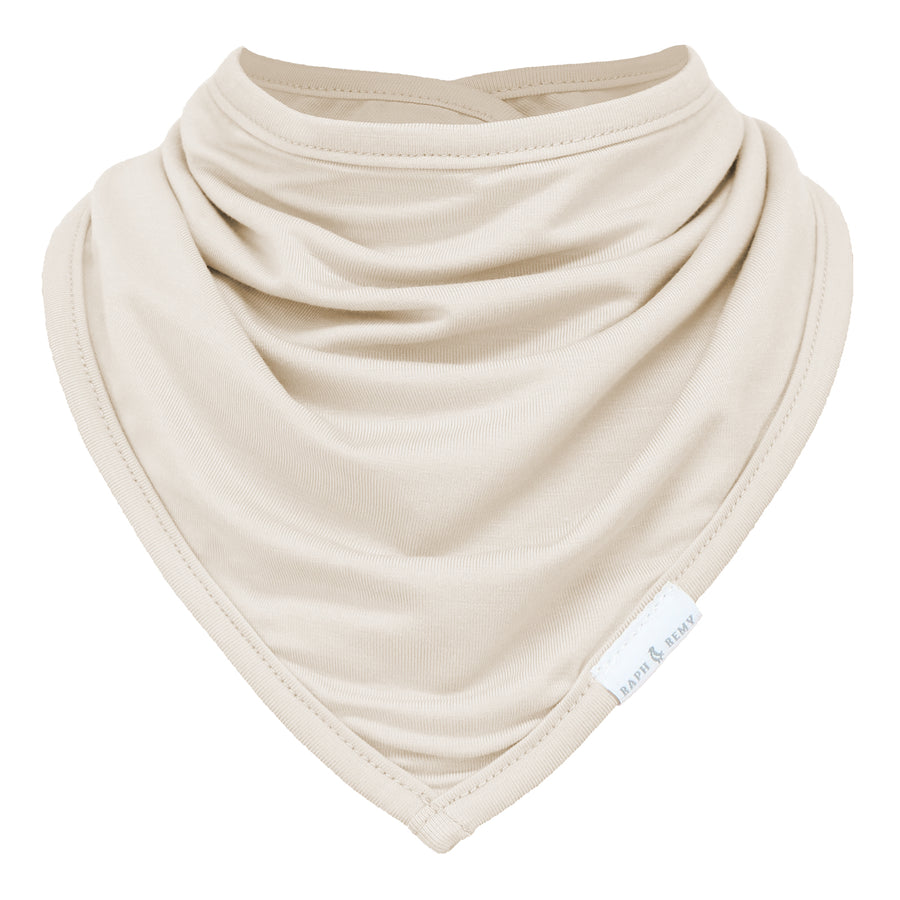 Sunset Premium Bamboo Bandana Bib - Beige