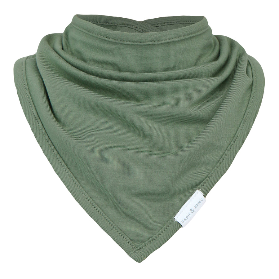 Premium Bamboo Bandana Bib - Army Green