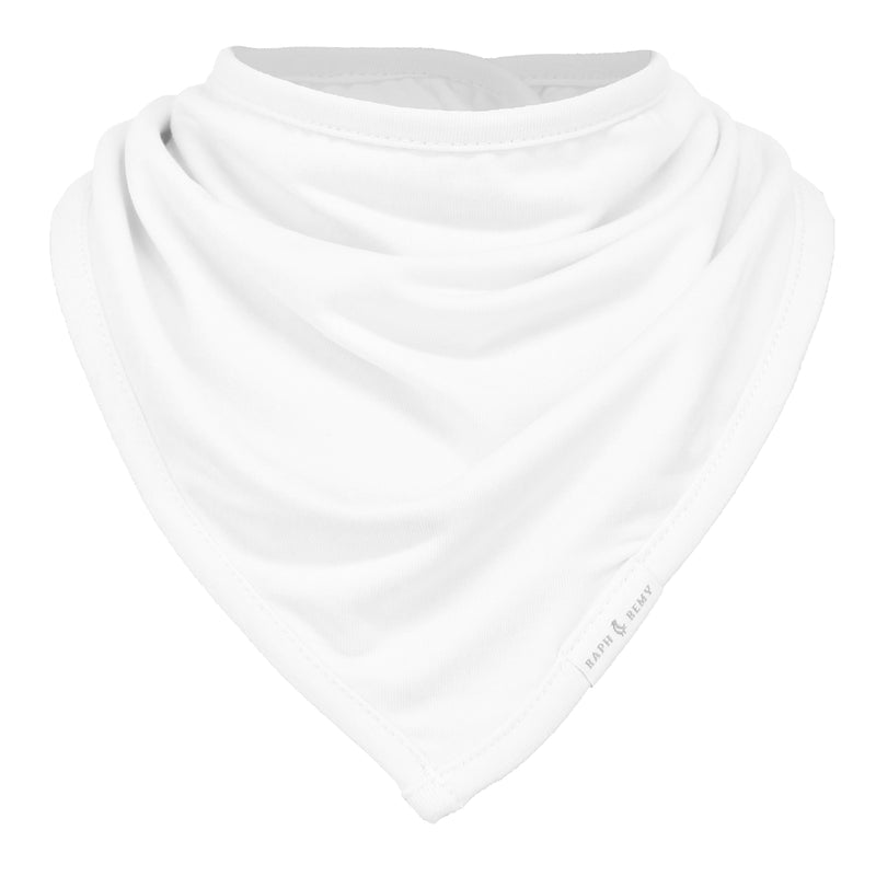 Premium Bamboo Bandana Bib - White