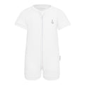 Premium Bamboo Baby Zippie (Short) - White