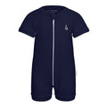 Premium Bamboo Baby Zippie (Short) - Navy Blue