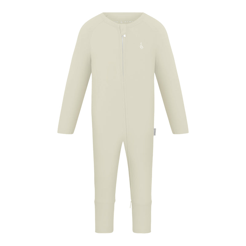 Sunset Premium Bamboo Baby Zippie (Long) - Beige