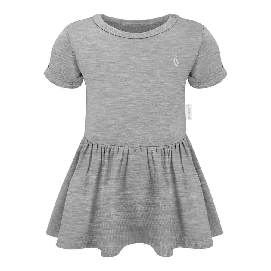 Premium Bamboo Baby Onesie Dress - Grey