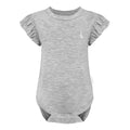 Premium Bamboo Frill Sleeve Baby Onesie - Grey