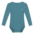 Sunset Premium Bamboo Long Sleeve Baby Onesie - Agean Teal