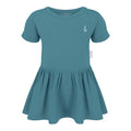 Sunset Premium Bamboo Baby Onesie Dress - Agean Teal