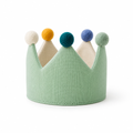 RAPH&REMY Birthday Crown in Pistachio Green: cotton-linen cake smash crown for a baby's first birthday