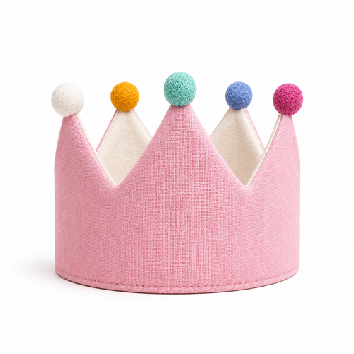 RAPH&REMY Birthday Crown in Sakura Pink: OEKO-TEX Standard 100 certified crown from the 1st Birthday Box