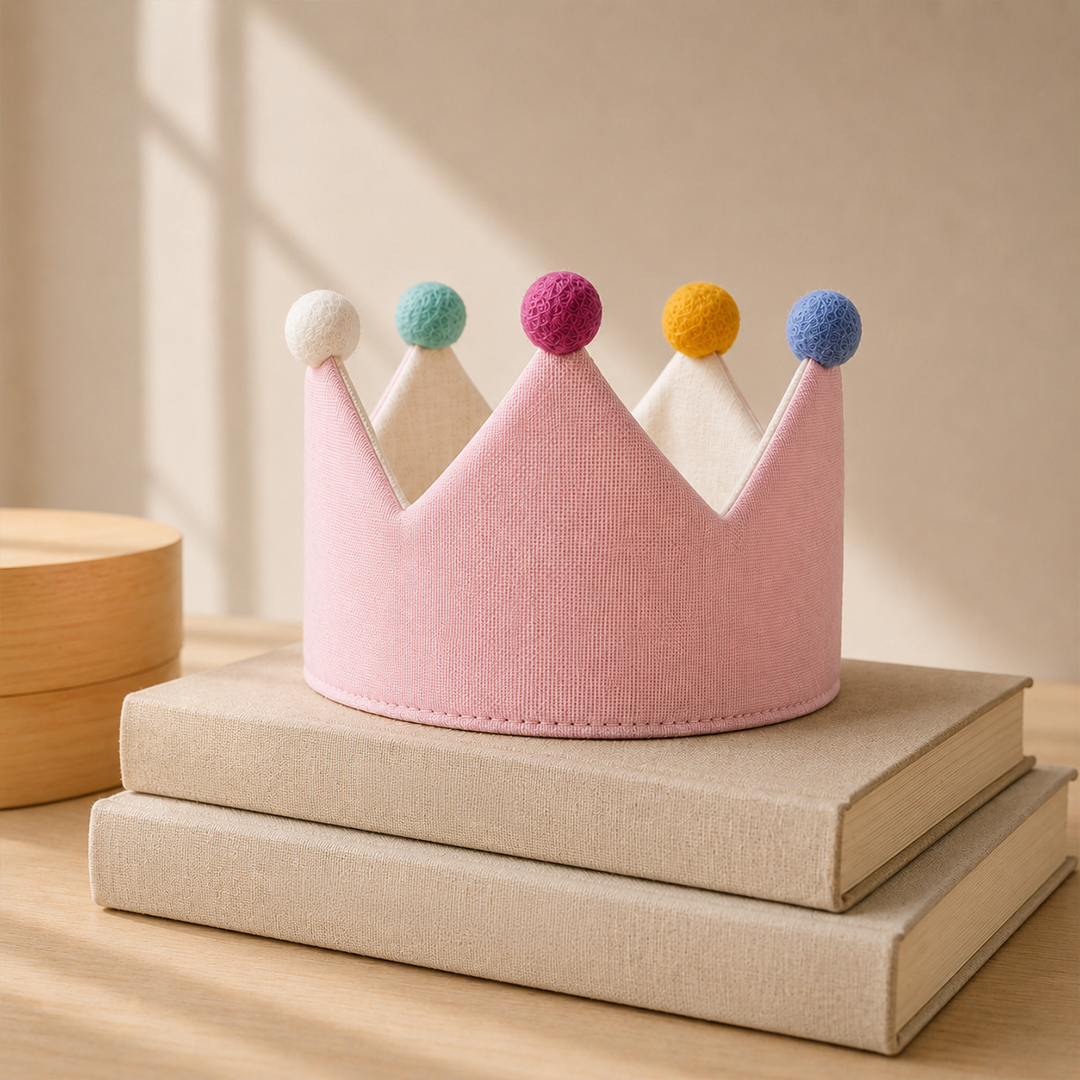 Sakura Pink Birthday Crown from RAPH&REMY: the first birthday keepsake gift detail