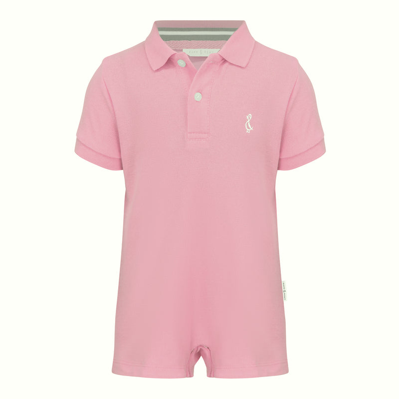Premium Collared Rompers | 0-2 years - Dusty Pink