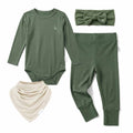 Premium Bamboo Everyday Comfort Set with Headband by RAPH&REMY in Army Green