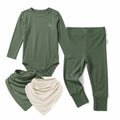 Premium Bamboo Everyday Comfort Set with Bibs by RAPH&REMY in Army Green