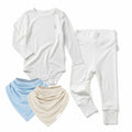 Premium Bamboo Everyday Comfort Set with Bibs by RAPH&REMY in White