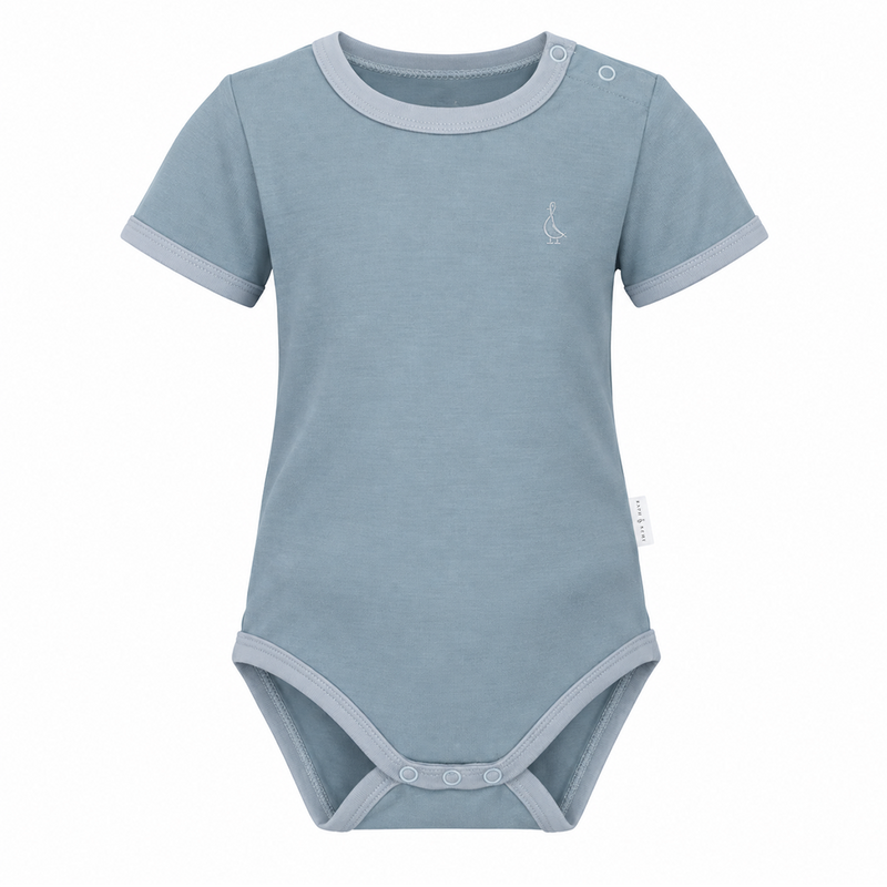 Premium Bamboo Colour Pop Onesie - Pebble Blue