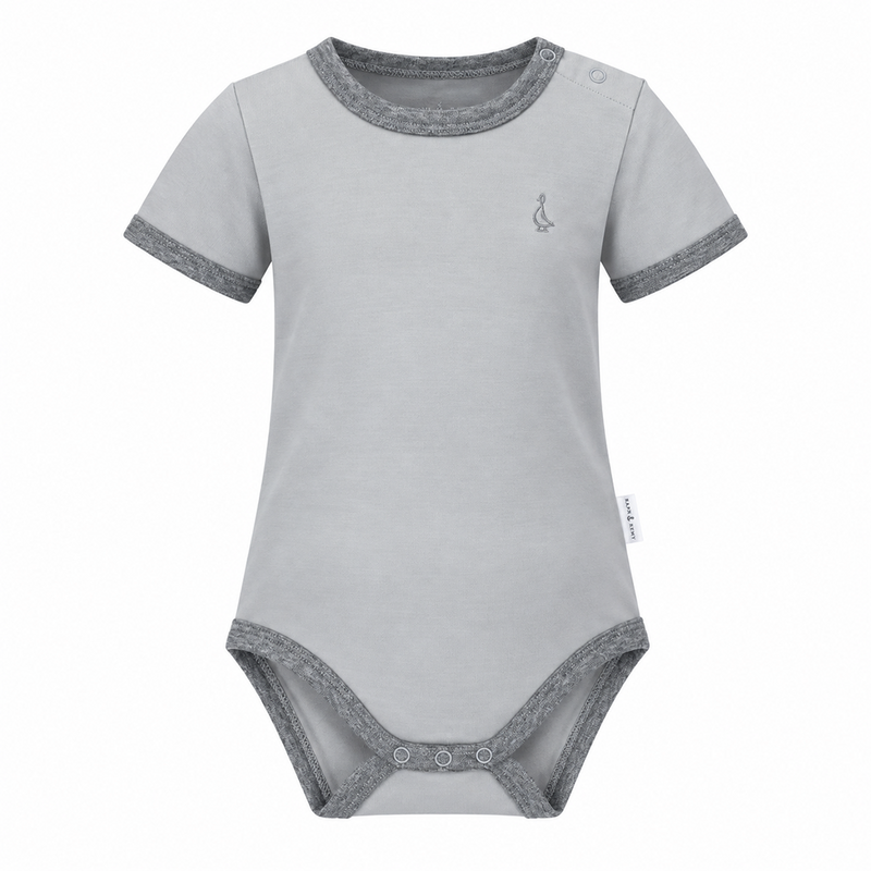 Premium Bamboo Colour Pop Onesie - Dove Grey