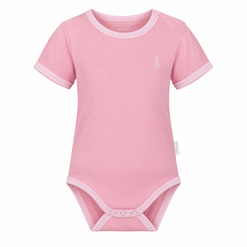 Premium Bamboo Colour Pop Onesie - Blossom Pink
