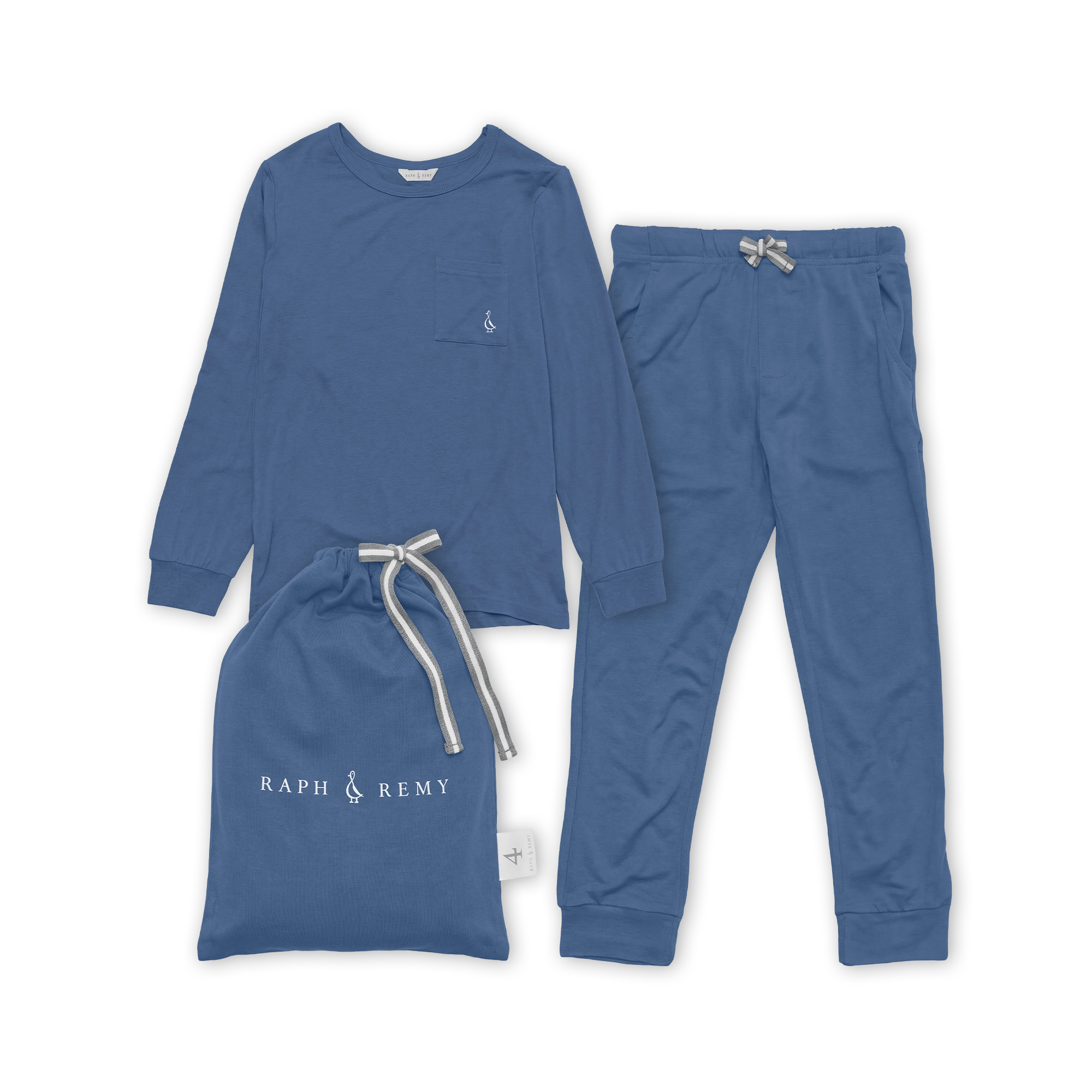 Premium Bamboo Kids Pyjamas & Loungewear Sets | 2-5 years Limited Edition Bedtime Blue