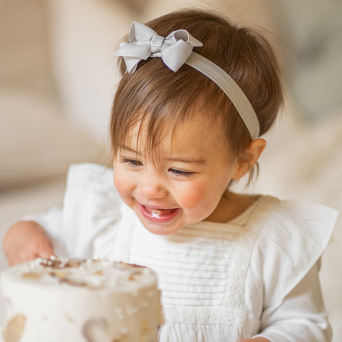 Premium 2.5" Newborn Baby Headbands or Clips Trio Pack