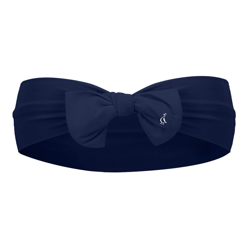 Premium Bamboo Bow Headbands - Navy Blue